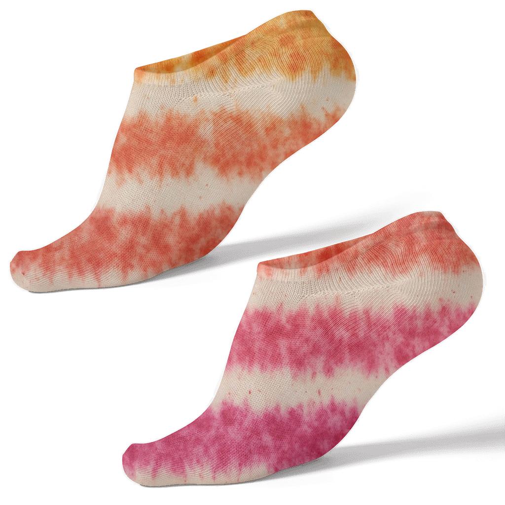 Sunset Ombre Scrunch Bands comfortable cotton ankle socks