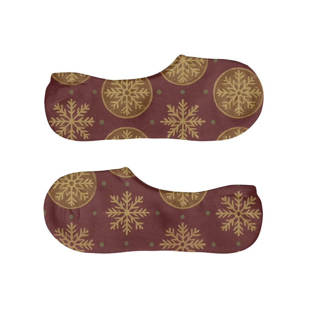 Gilded Snowflake Xmas Medallions comfortable invisible socks