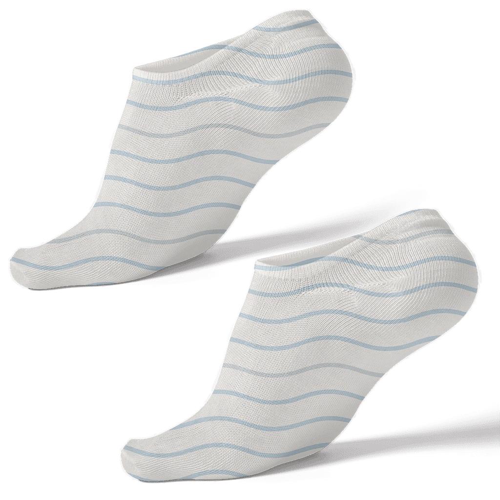 Tidal Wave Lines stylish athletic ankle socks