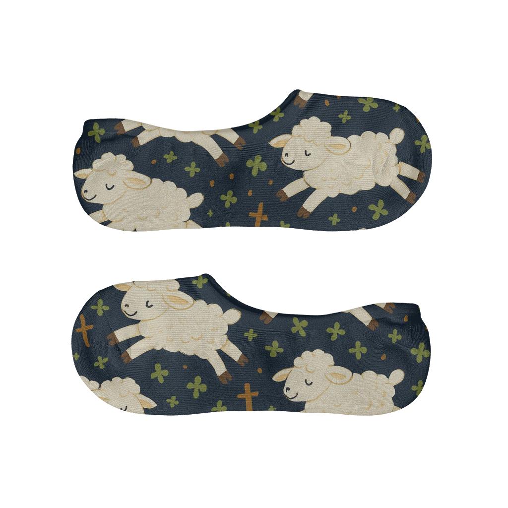 Starfield-Sheep Meadow Mosaic comfortable invisible socks