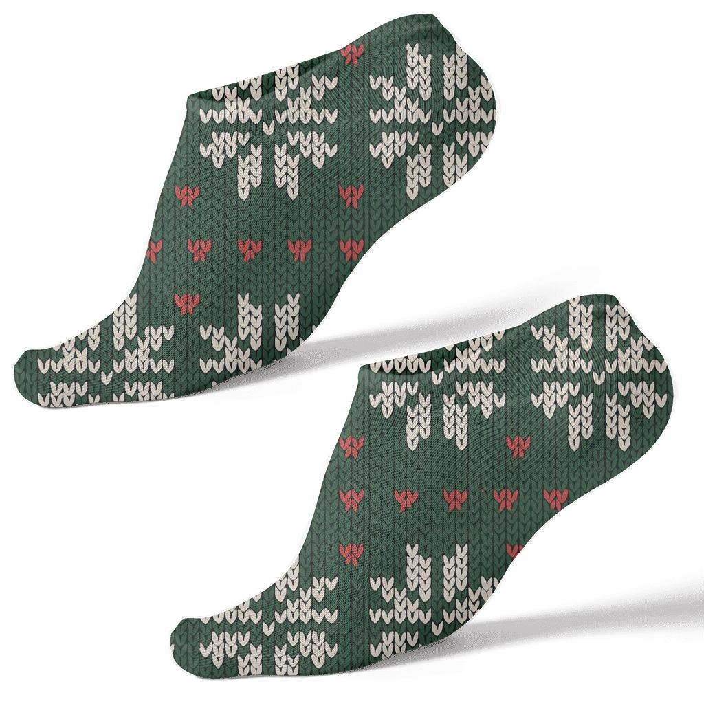 Christmas Nordic Snowflake Band Pattern trendy patterned ankle socks