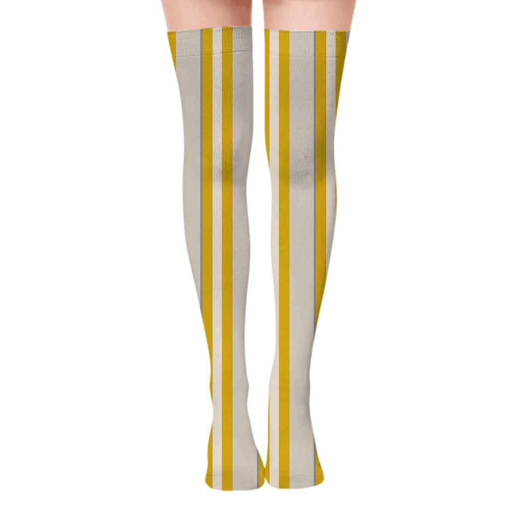Solar Stripe Interleave custom over-the-knee socks