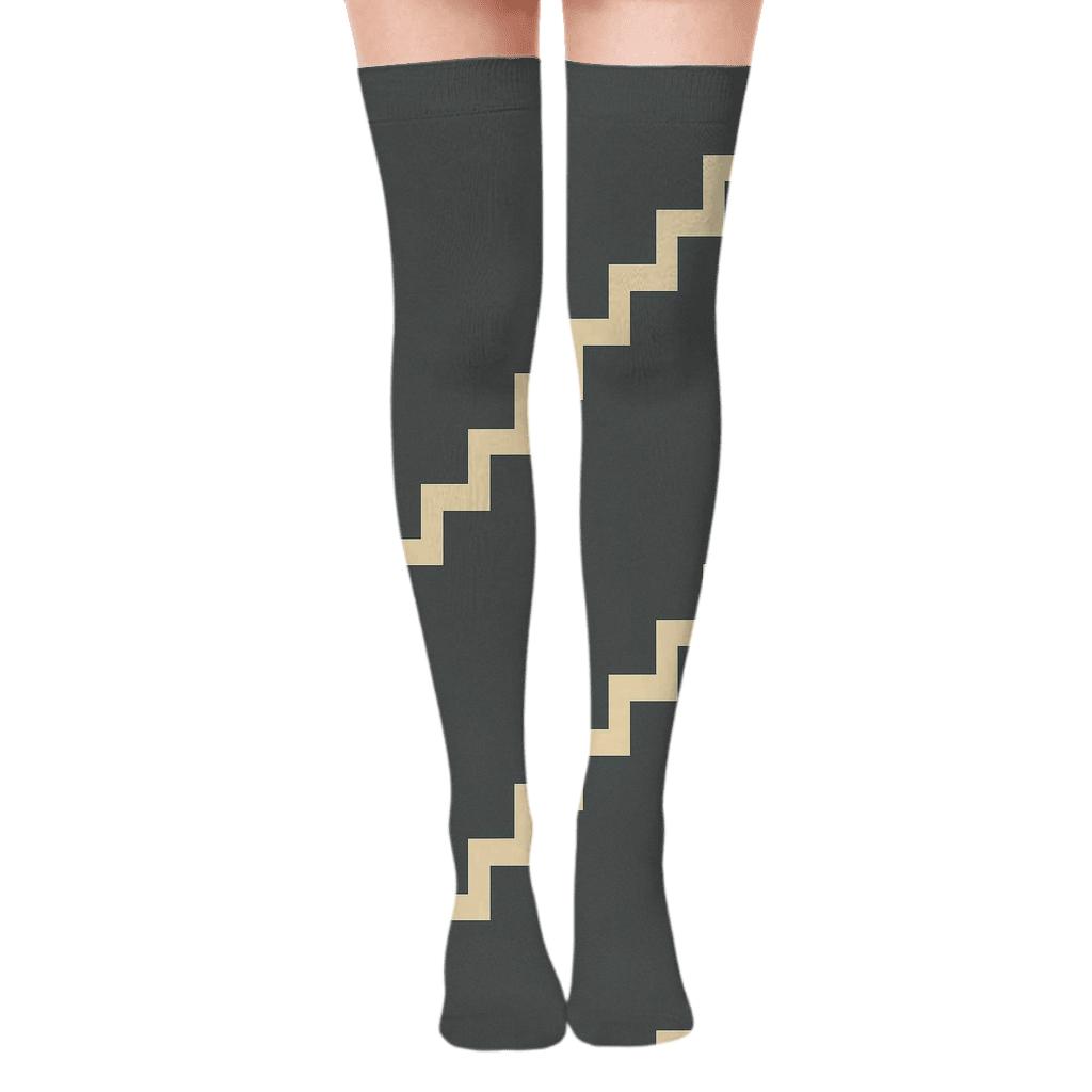 Photon Step Sequence comfortable cotton over-the-knee socks