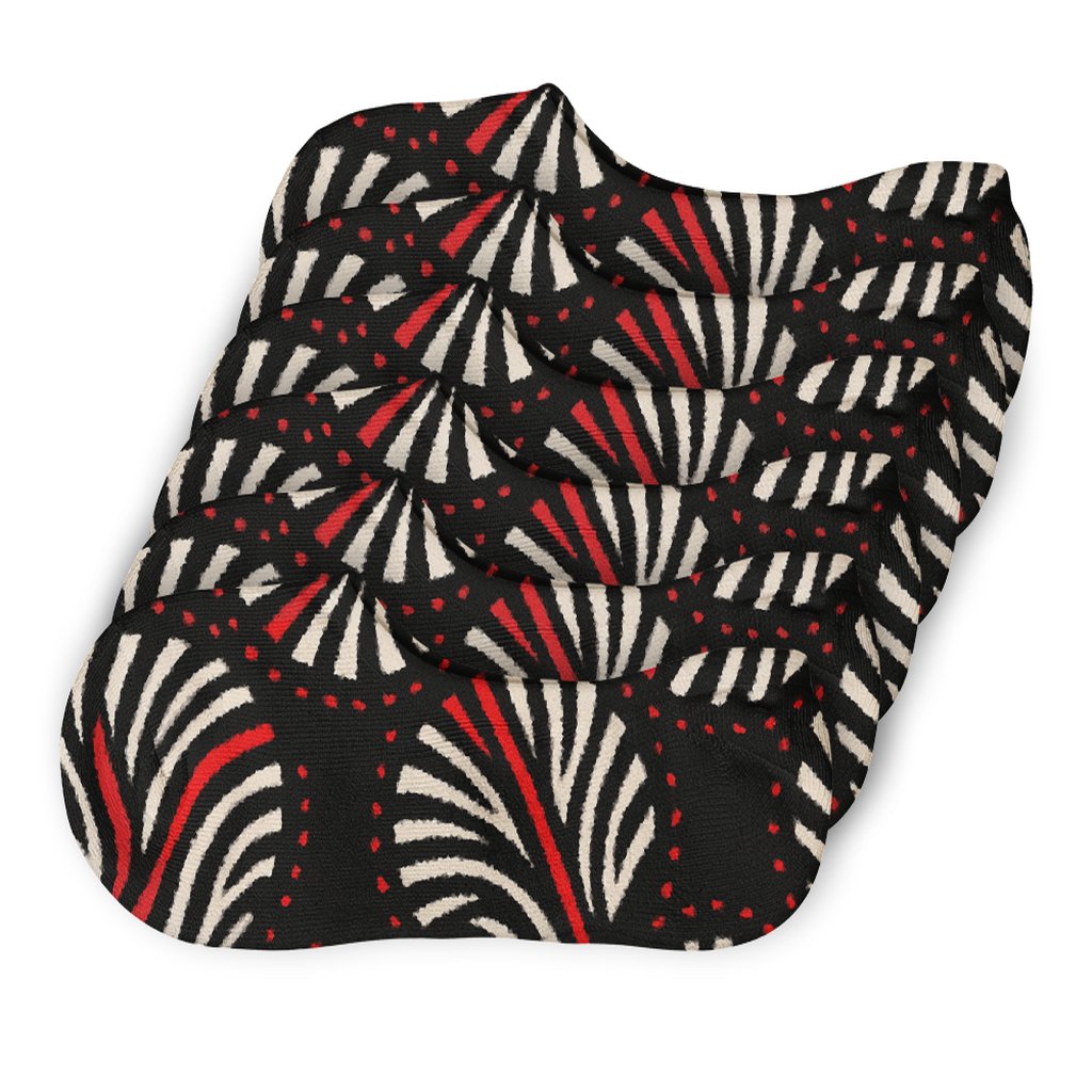 Crimson Accent Zebra Stripe Constellation comfortable low-cut socks