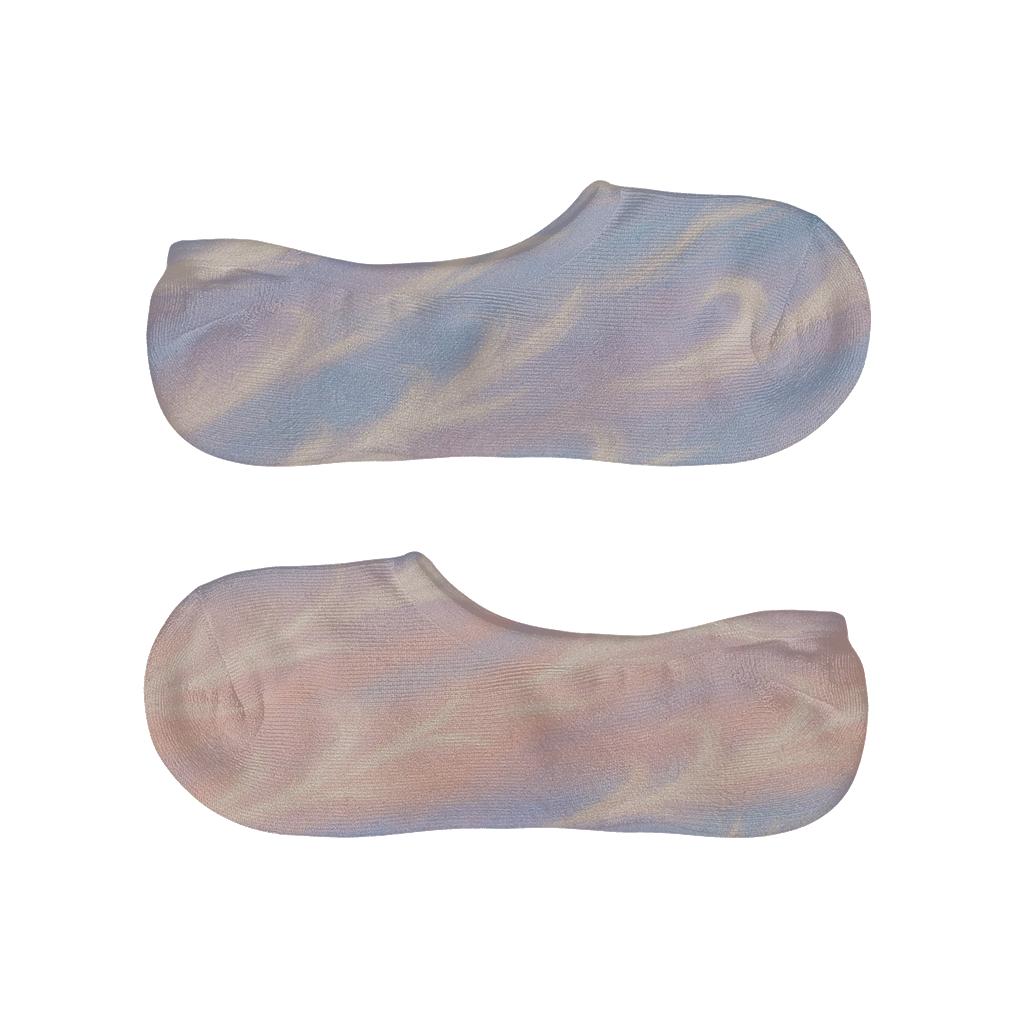 Pastel Sunrise Cirrus Drift designer print no-show socks