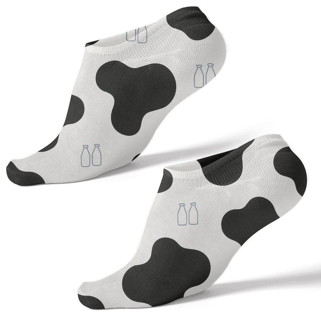 Minimalist Milk Bottle Spot Scatter personalized ankle socks