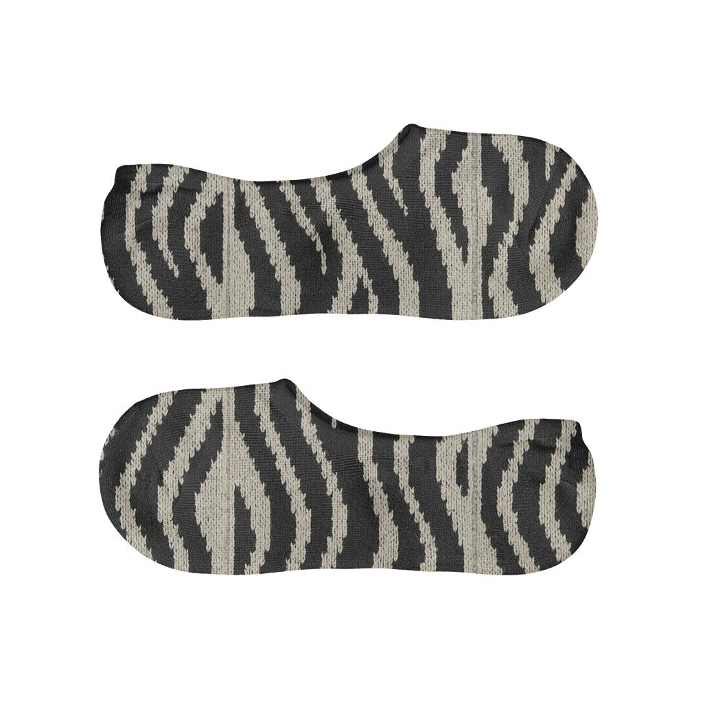 Knitted Illusion Zebra Wave Panels comfortable invisible socks
