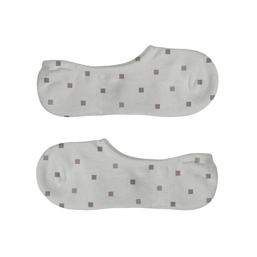 Quantum Pixel Scatter soft cotton no-show socks
