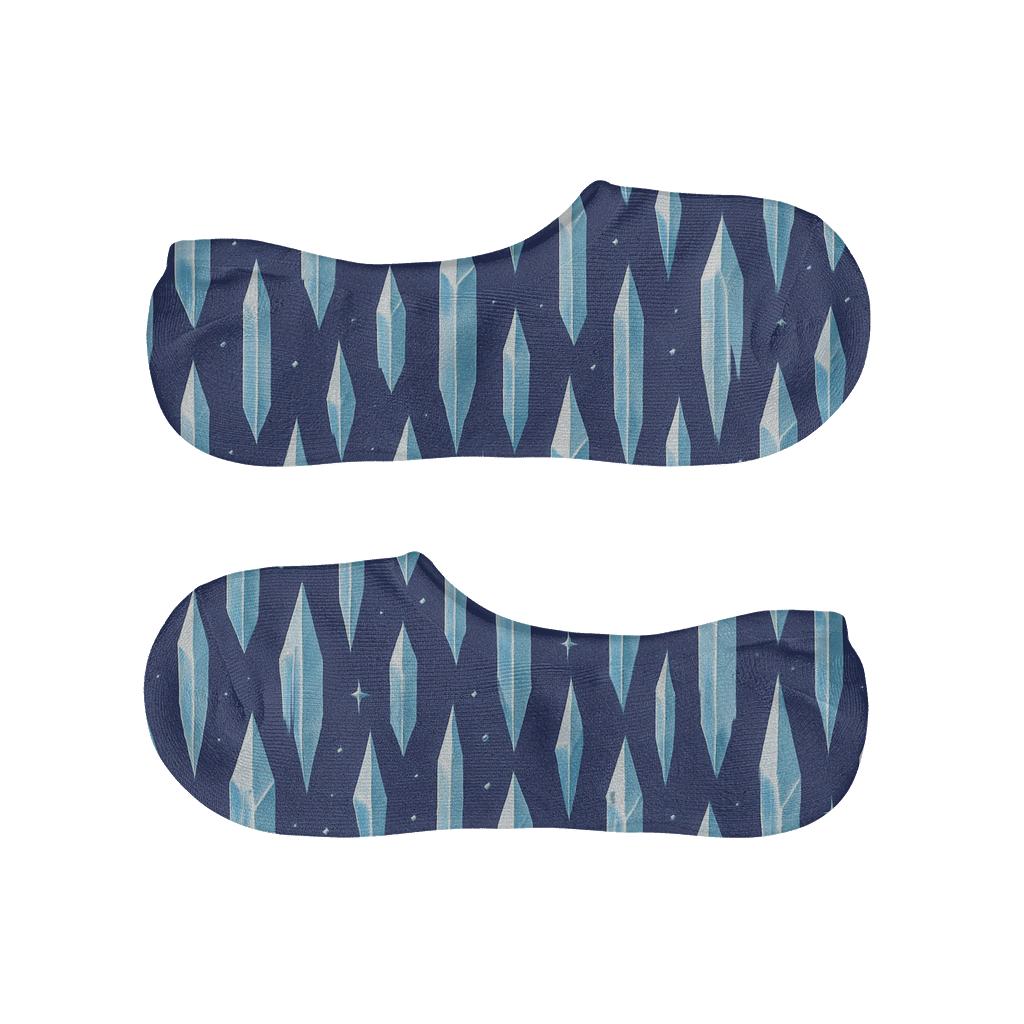 Icy Blue Xmas Crystal Stripe comfortable invisible socks