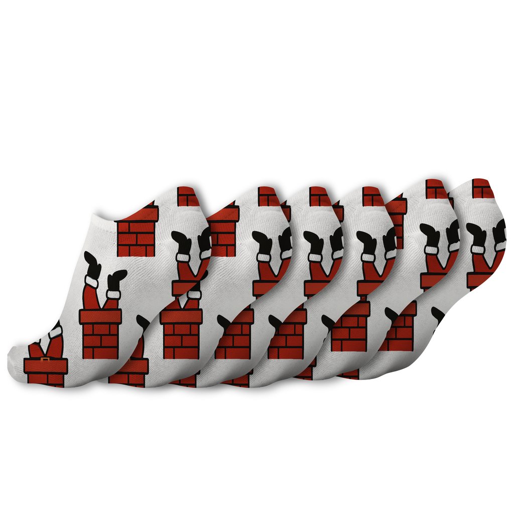 Chimney Tiles With Santa Silhouette Repeat soft everyday ankle socks
