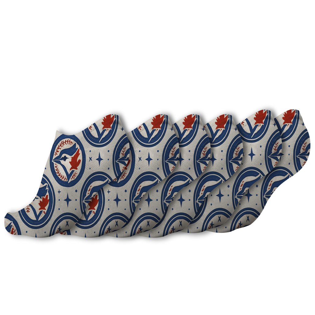Maple Ring Orbit Pattern Blue Jays Edition stylish athletic ankle socks