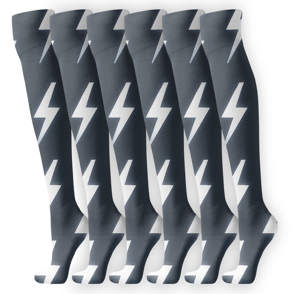 Storm Chevron Bolt Bands personalized knee-high socks
