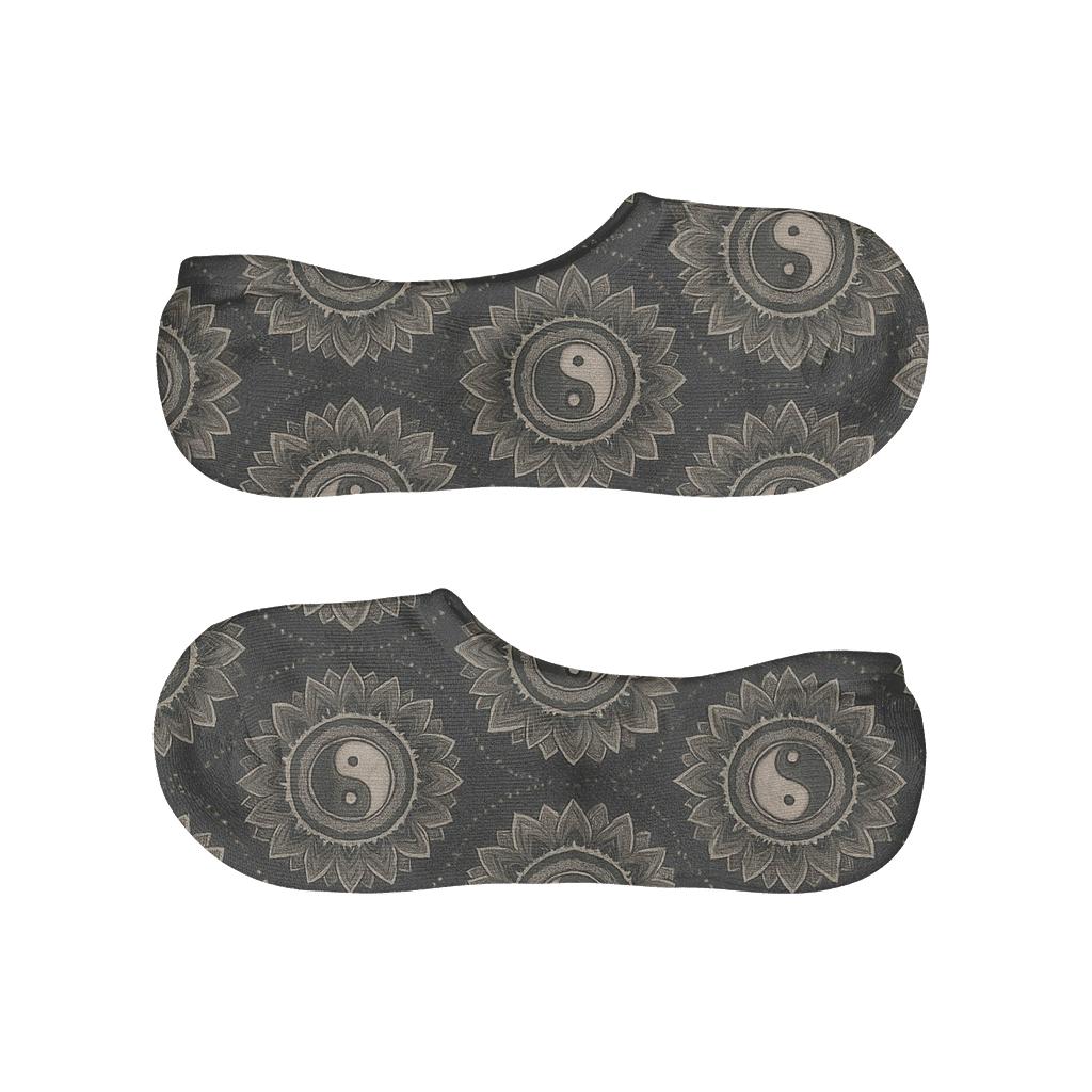 Radial Duality Mandala Constellation trendy no-show sock styles