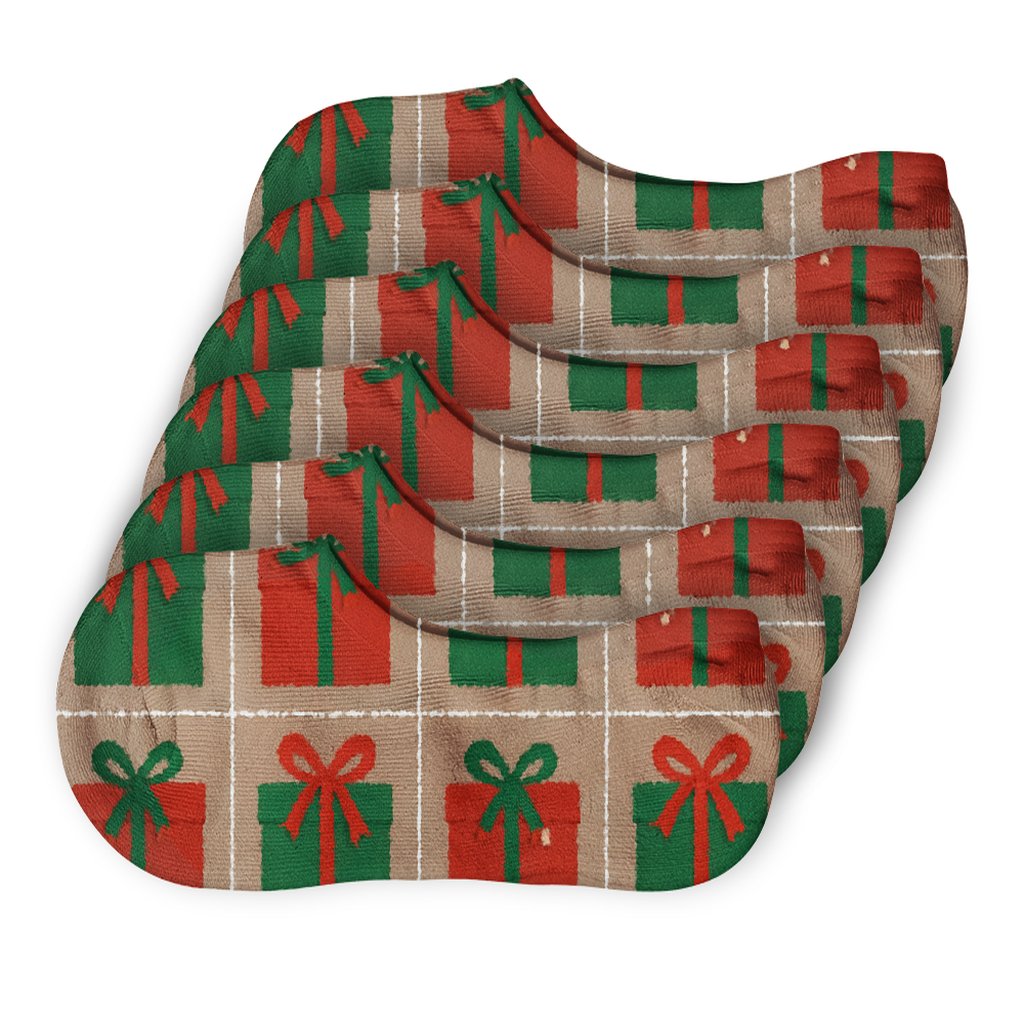 Gift Box Holiday Checkerboard comfortable low-cut socks