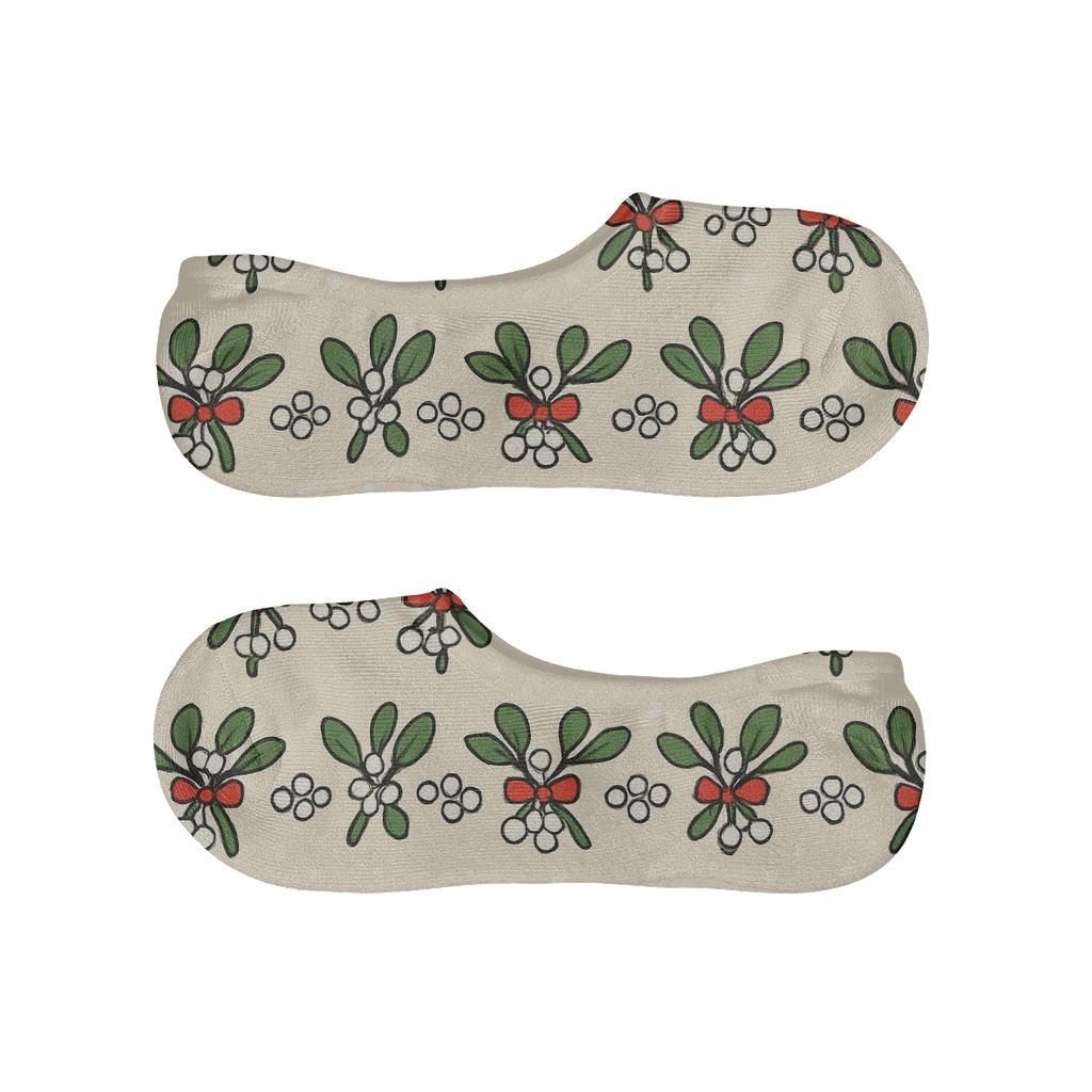 Snow Dusted Sprig Bands With Mistletoe Ribbons personalized invisible socks