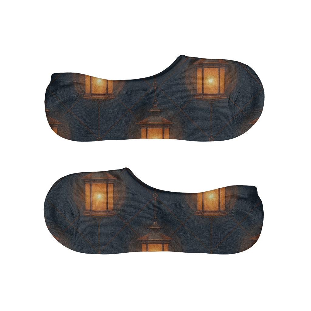 Lantern Festival Halo Lattice anti-slip no-show socks