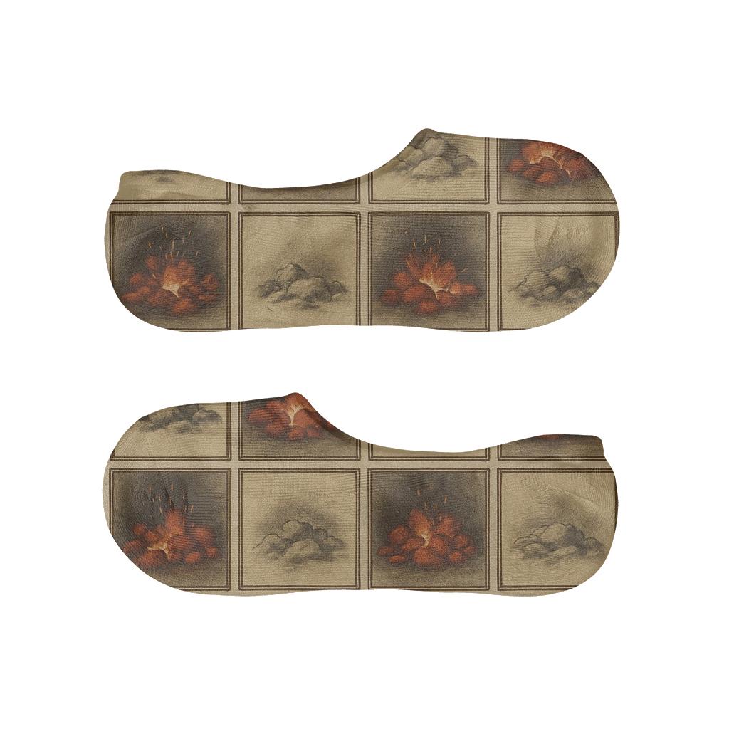 Ember Spray Tile Lattice Glow Heart unique hidden socks