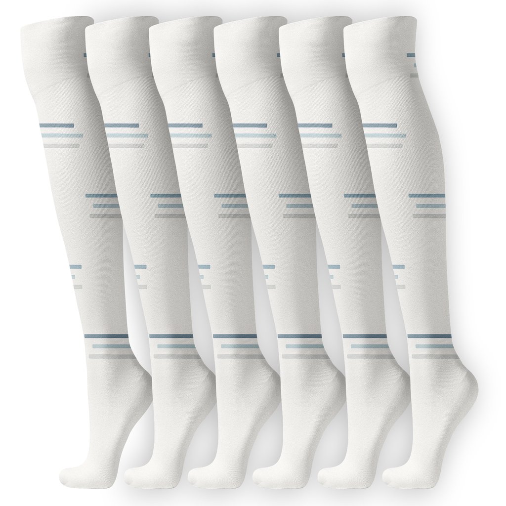 Comet Trail Stripes stylish athletic knee-high socks
