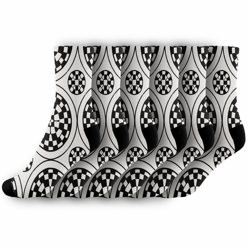 Monochrome Nested Check Spotlight premium sports crew socks