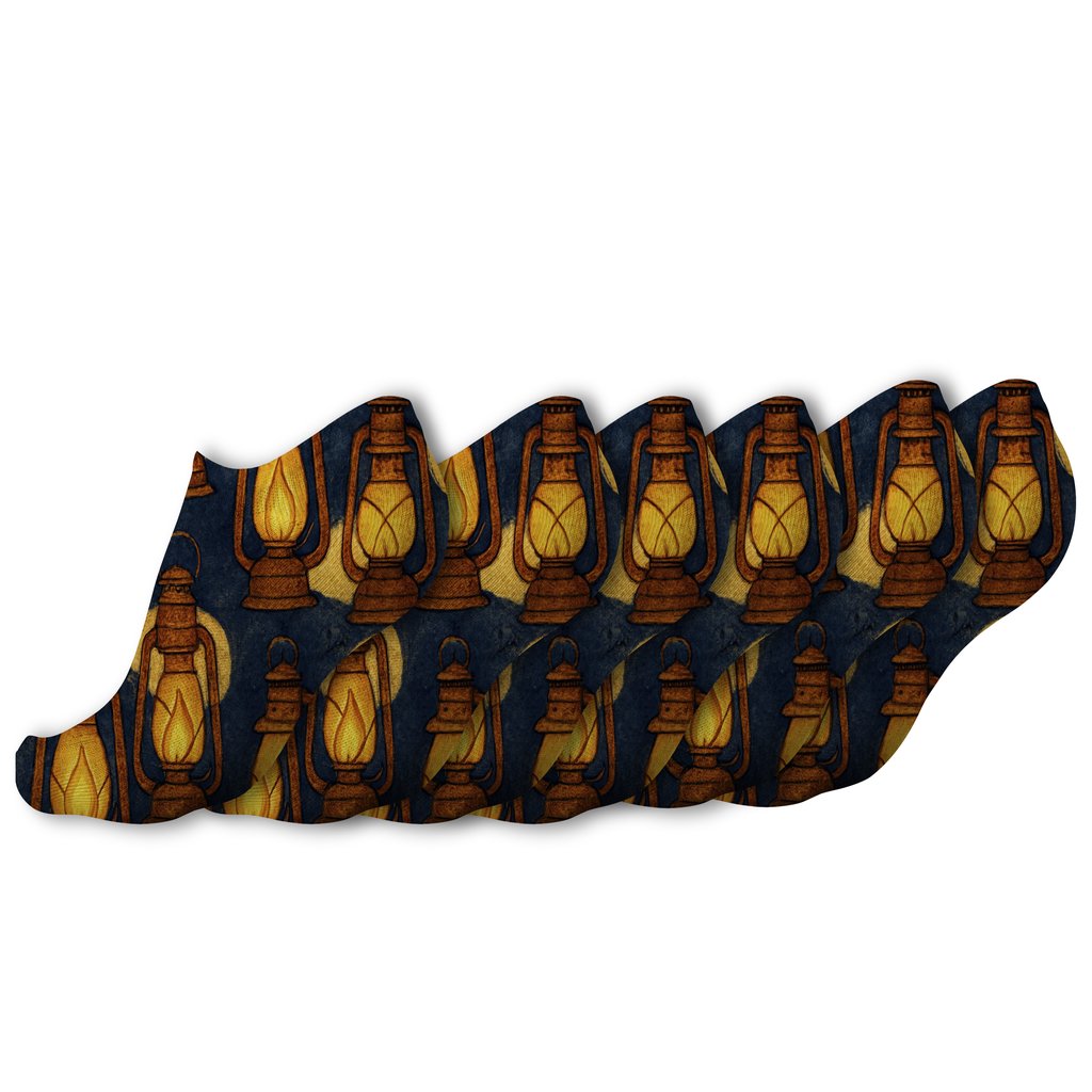 Copper-Frame Lantern Tessellation Bands comfortable cotton ankle socks