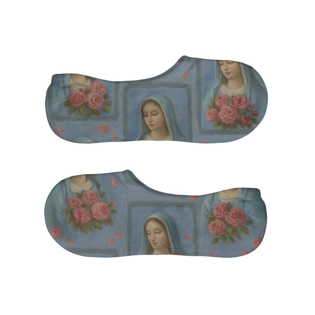 Nebula-Framed Mary-Cameo Tapestry anti-slip no-show socks