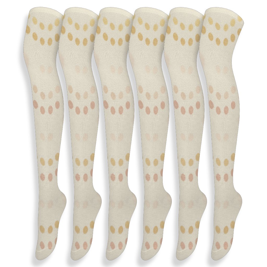 Strawberry Seed Chevron Drift unique graphic over-the-knee socks