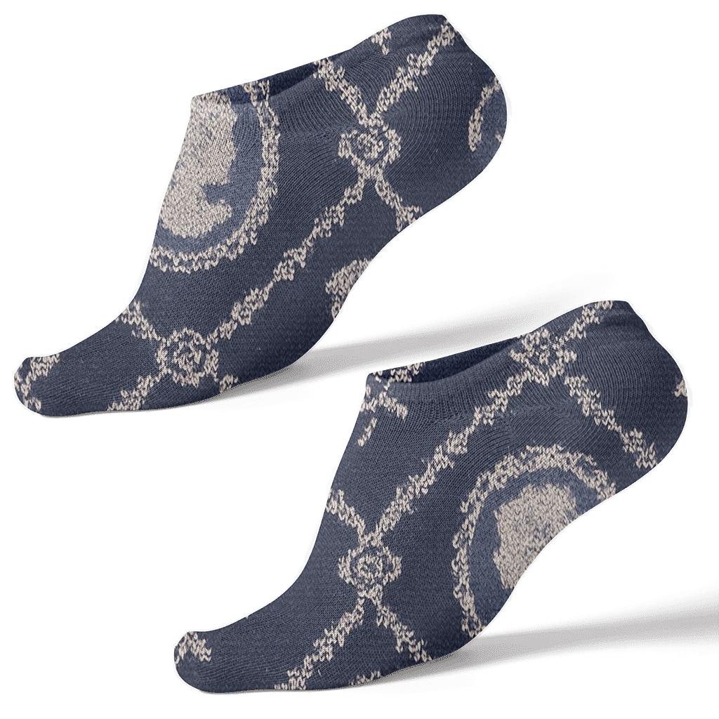 Mary Cameo Starfield Lattice stylish athletic ankle socks