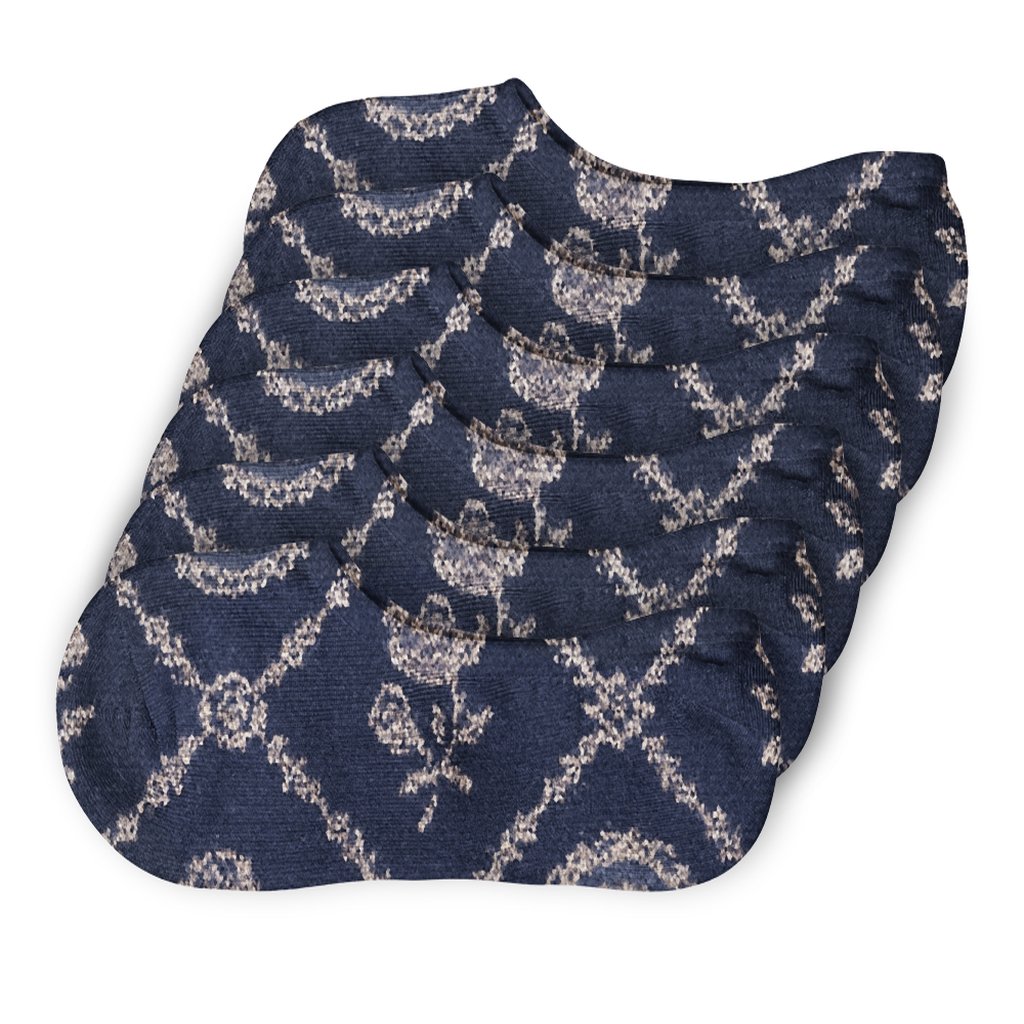 Mary Cameo Starfield Lattice soft cotton no-show socks