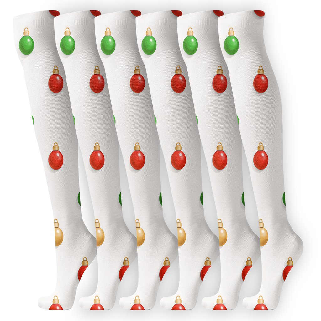Minimal Christmas Ornament Dot Matrix unique graphic knee-high socks