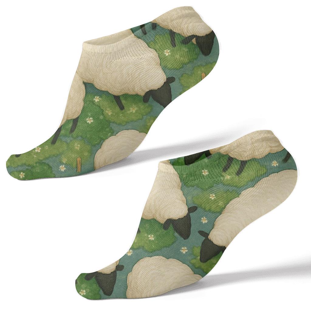 Nebula-Sheep Meadow Tessellation personalized ankle socks