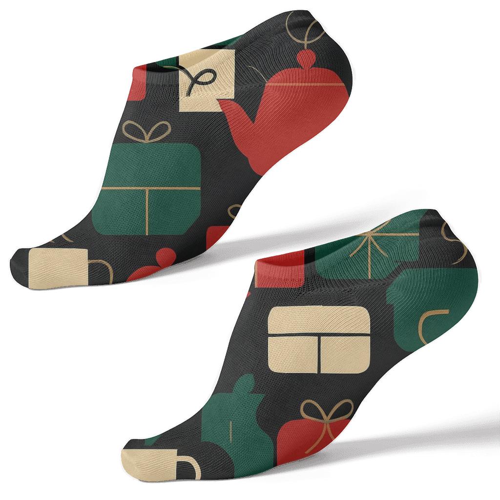 Sugar-Glazed Mrs-Claus Kitchen Tessellation stylish athletic ankle socks