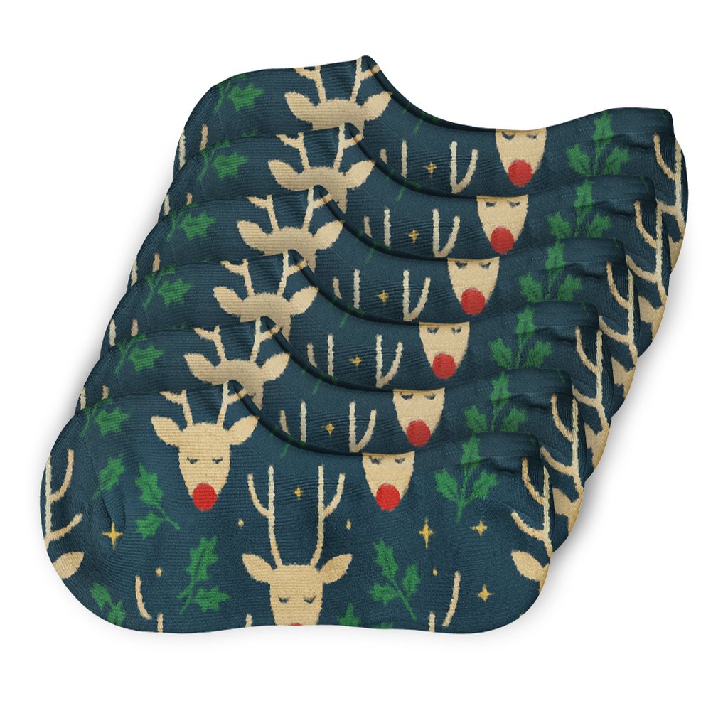 Rudolph Nordic Antler Lattice comfortable invisible socks