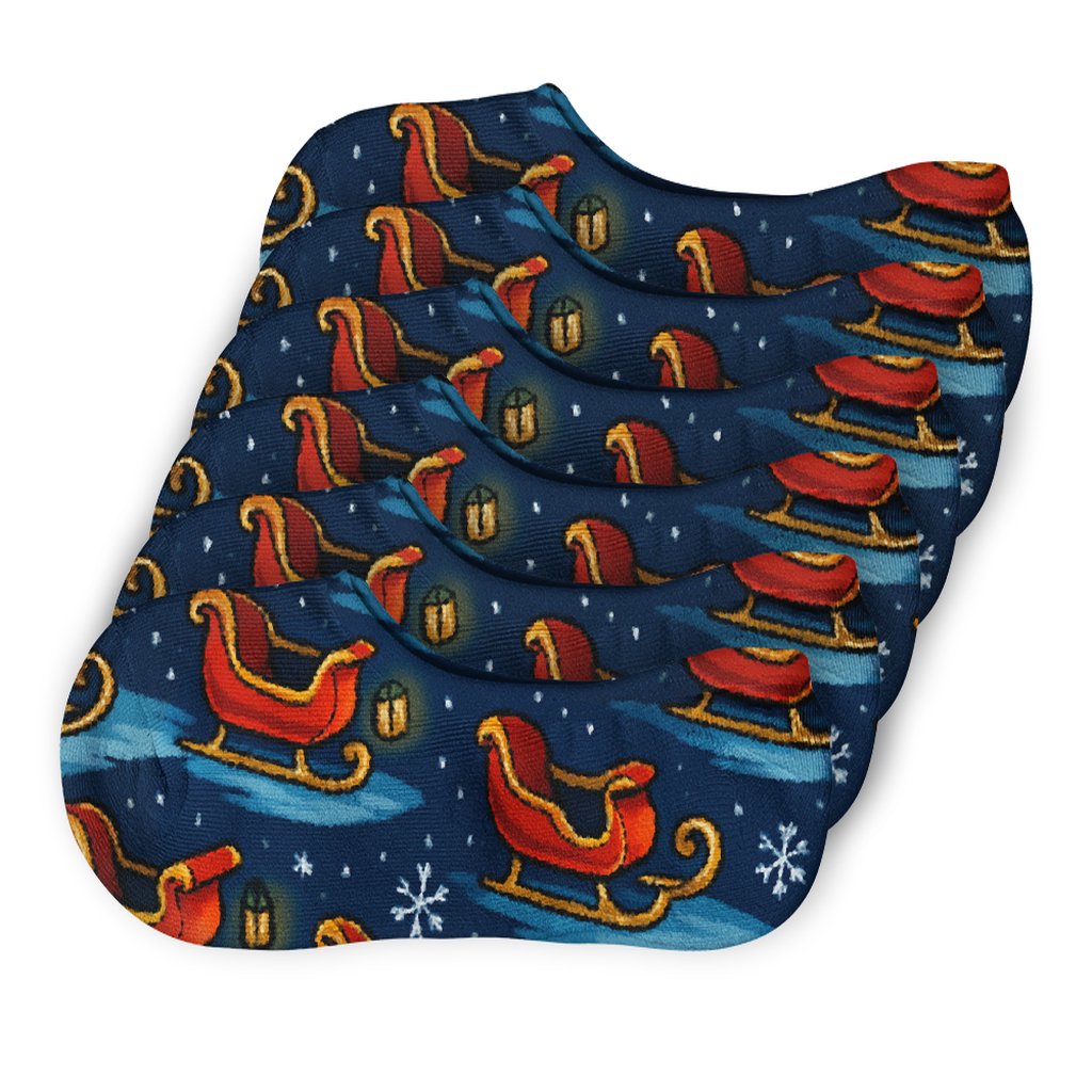 Sleigh Trail Lantern Lattice custom no-show socks