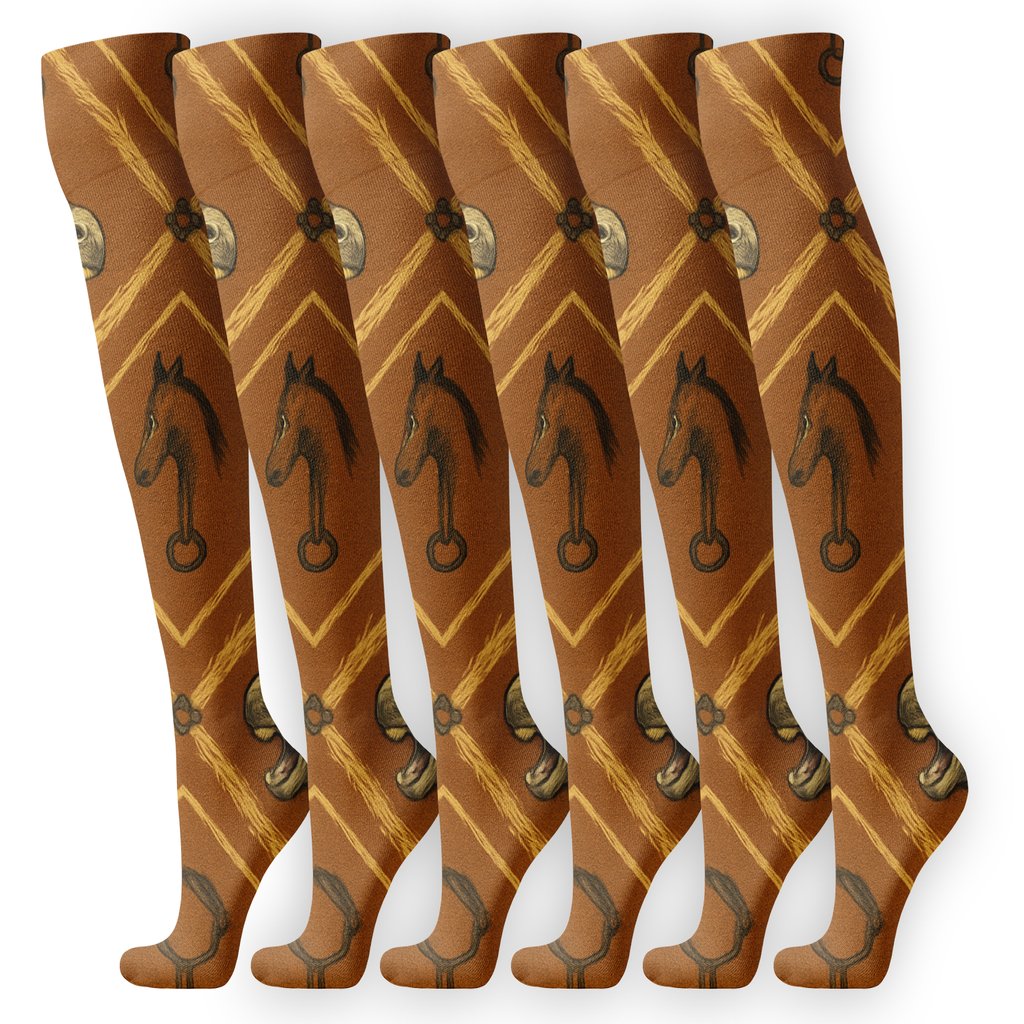 Hay Bale Lattice Donkey soft everyday knee-high socks