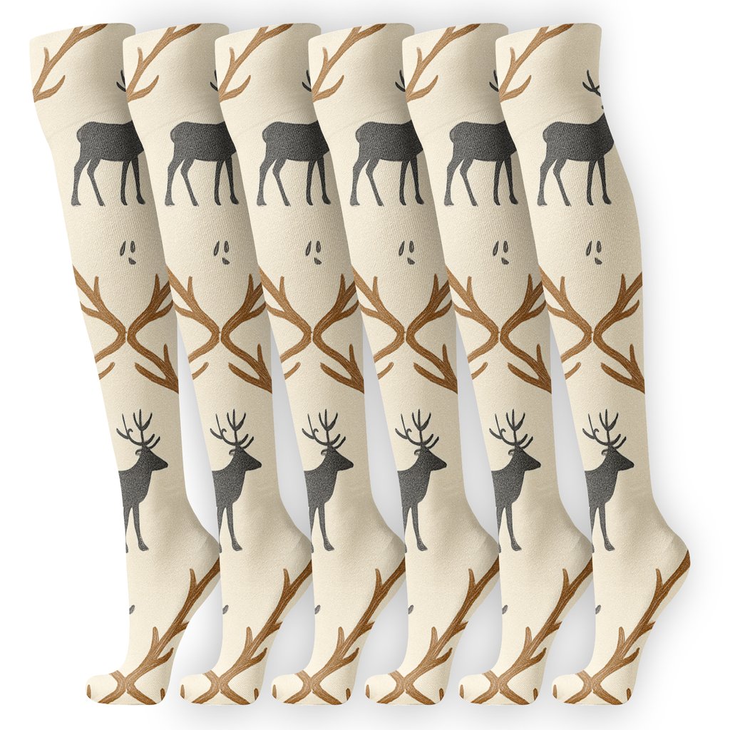 Antler Lattice Reindeer Edition premium sports knee-high socks