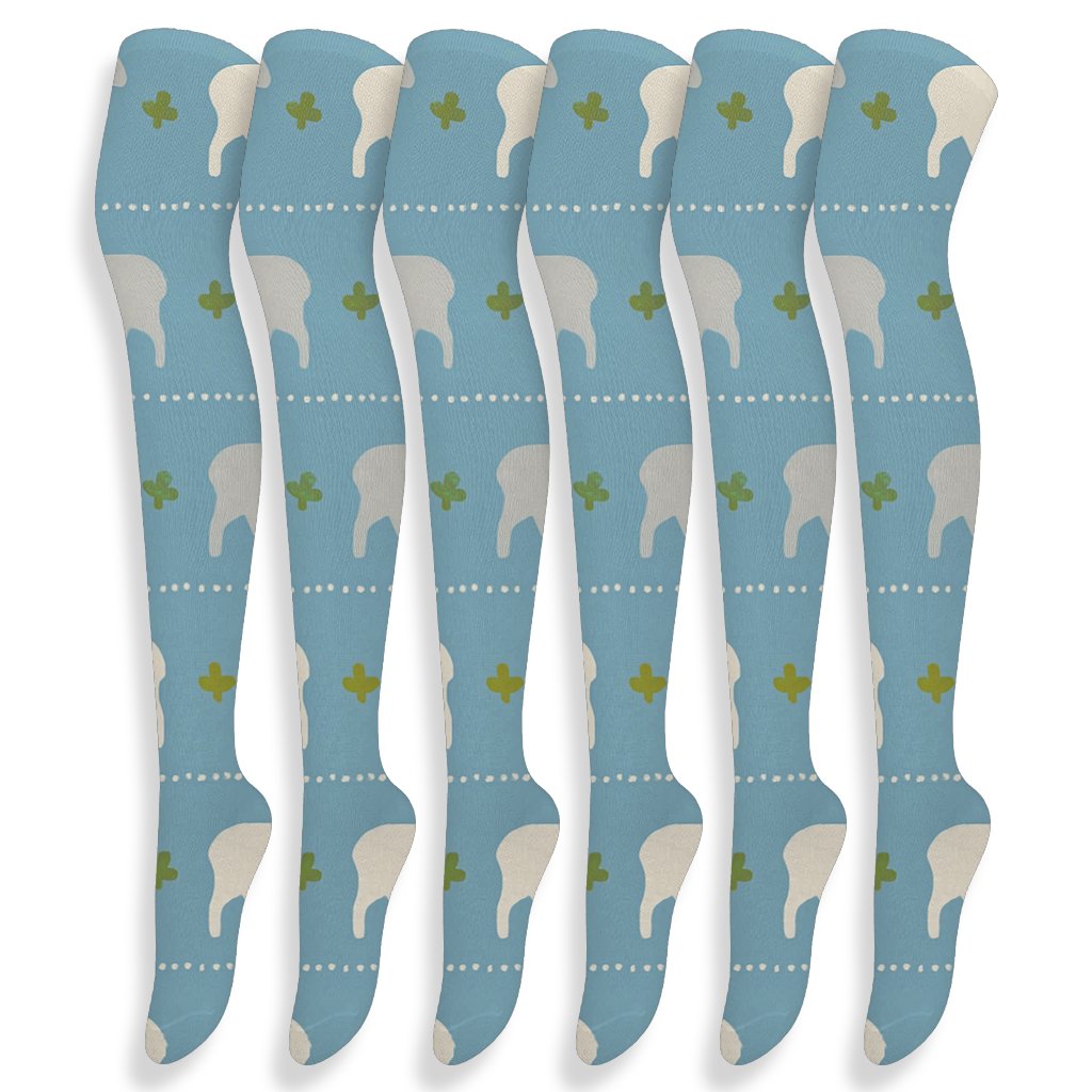 Pasture Constellation Sheep Silhouette Band trendy patterned over-the-knee socks