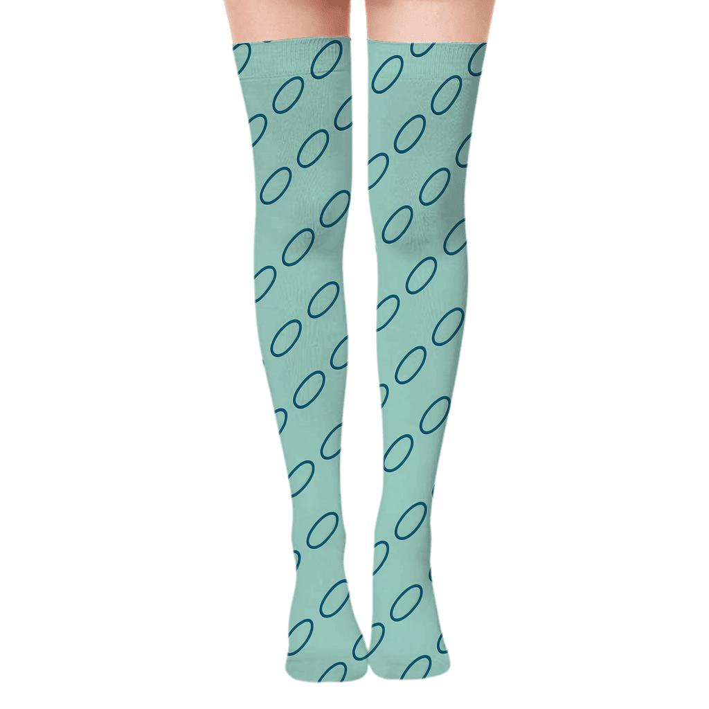 Elliptic Orbit Chain comfortable cotton over-the-knee socks