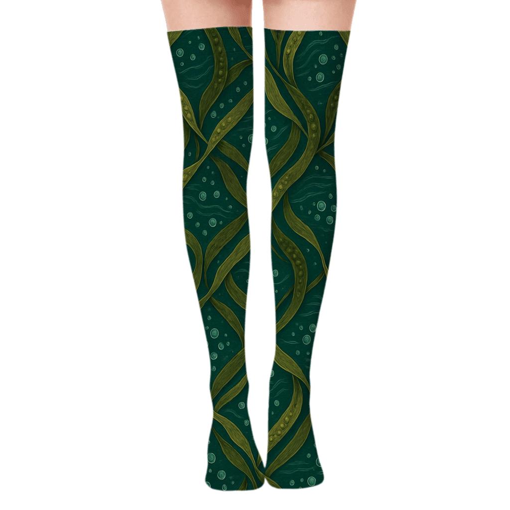 Kelp Current Lattice soft everyday over-the-knee socks