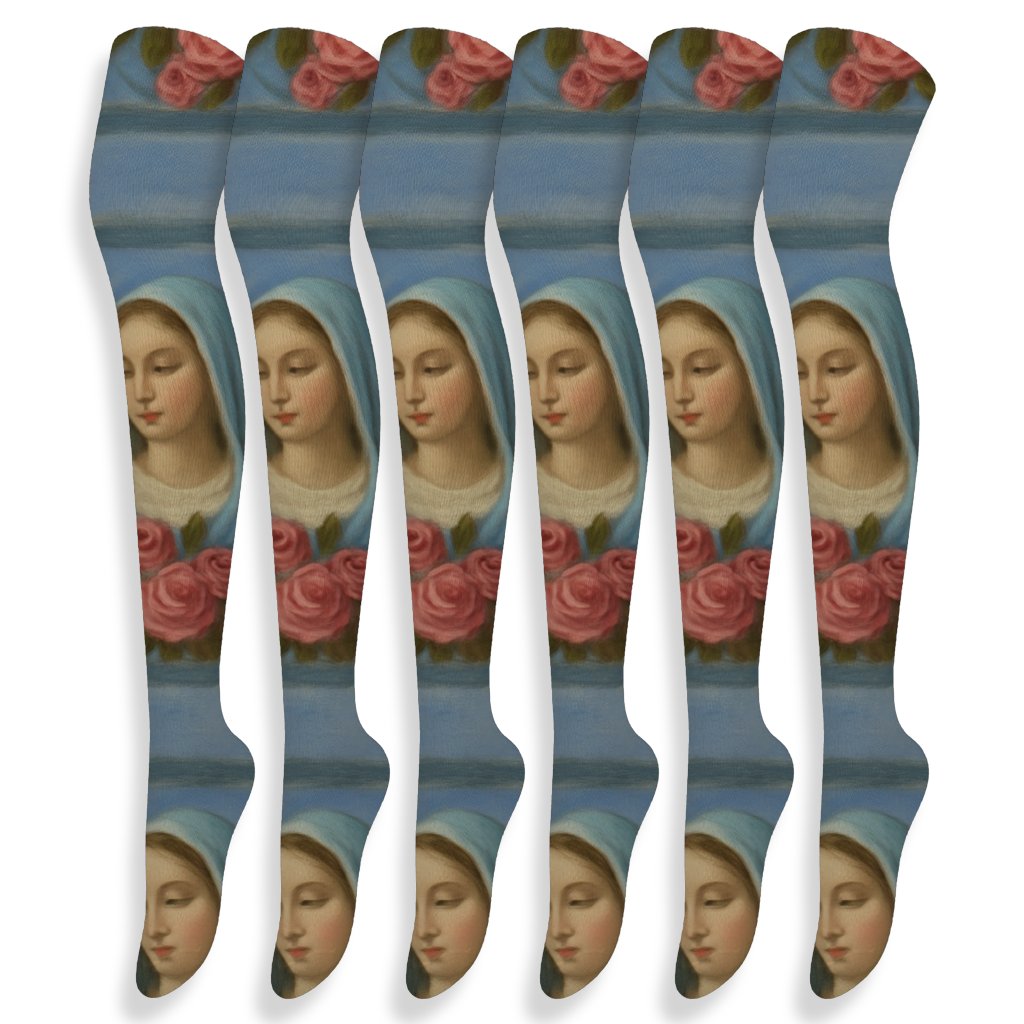 Nebula-Framed Mary-Cameo Tapestry comfortable cotton over-the-knee socks