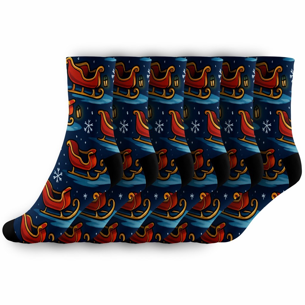 Sleigh Trail Lantern Lattice soft everyday crew socks