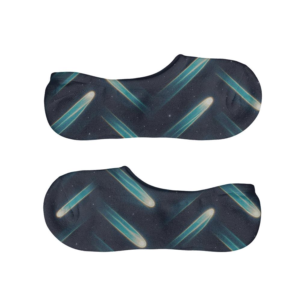 Ion Trail Comet Chevron On Midnight Field soft cotton no-show socks