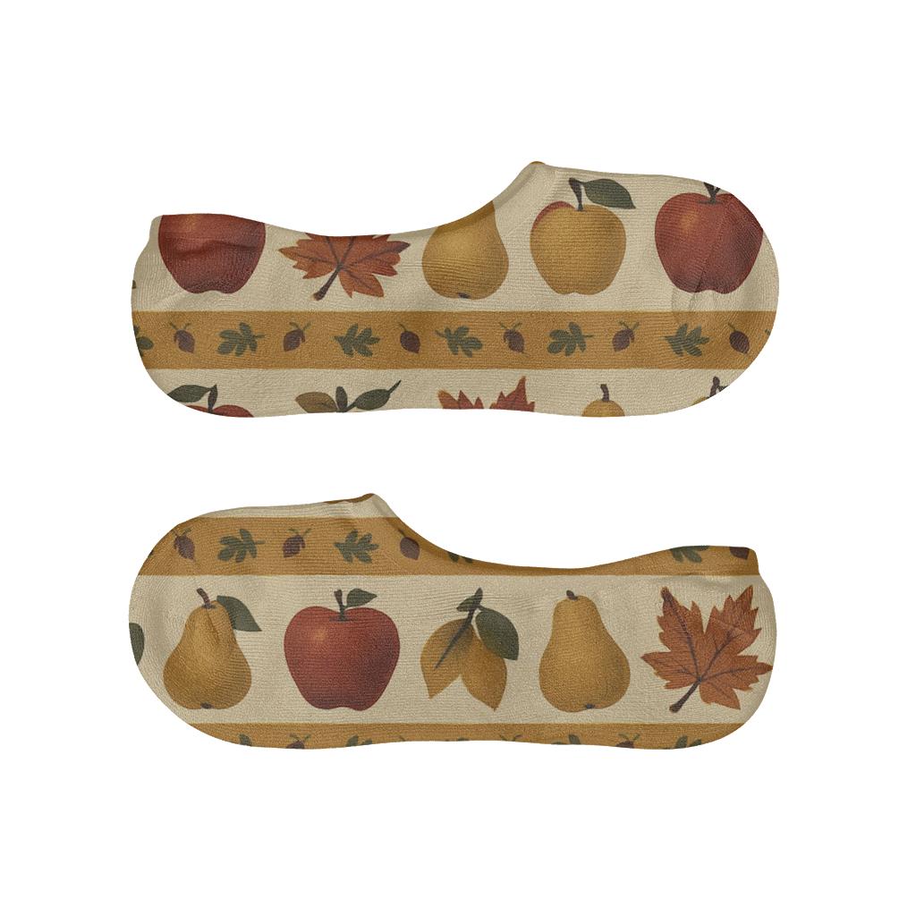 Harvest Stripe Orchard Bands anti-slip no-show socks