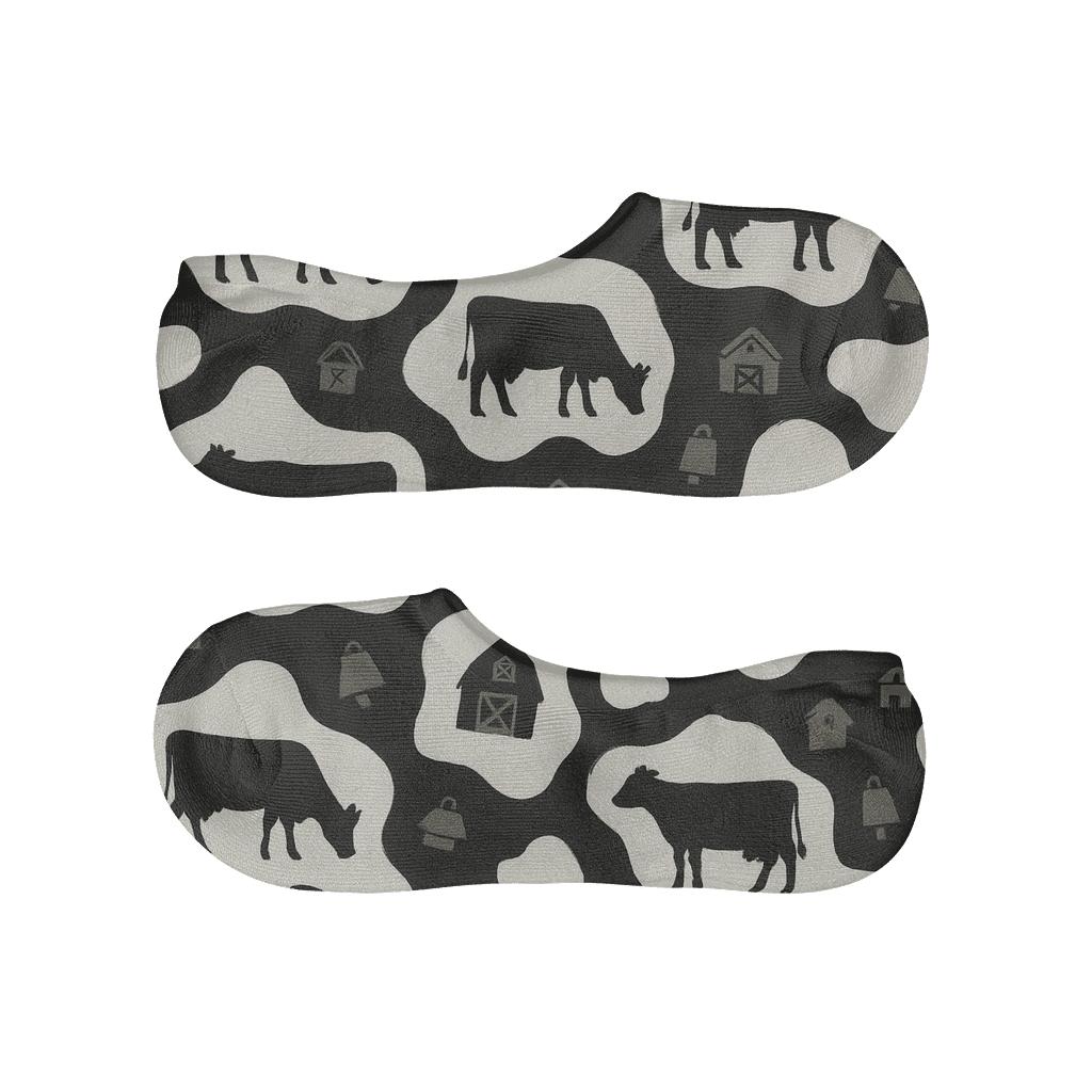 Midnight Barnyard Silhouette Spots comfortable invisible socks