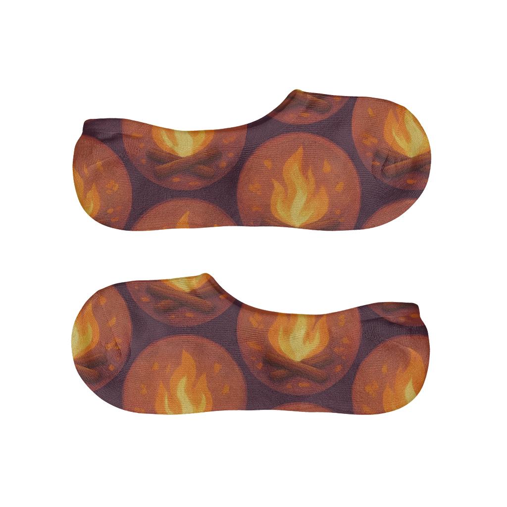 Campfire Glow Circle Tessellation low cut no-show socks