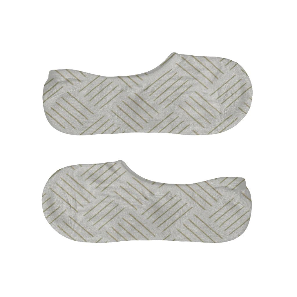 Narrow Angle Weave soft cotton no-show socks