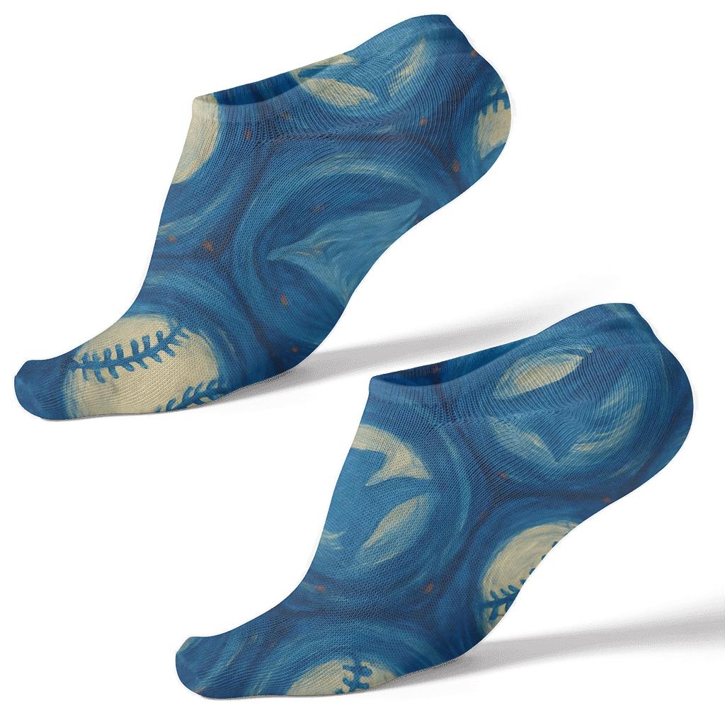 Velocity-Driven Blue Jays Seam Tessellation trendy patterned ankle socks