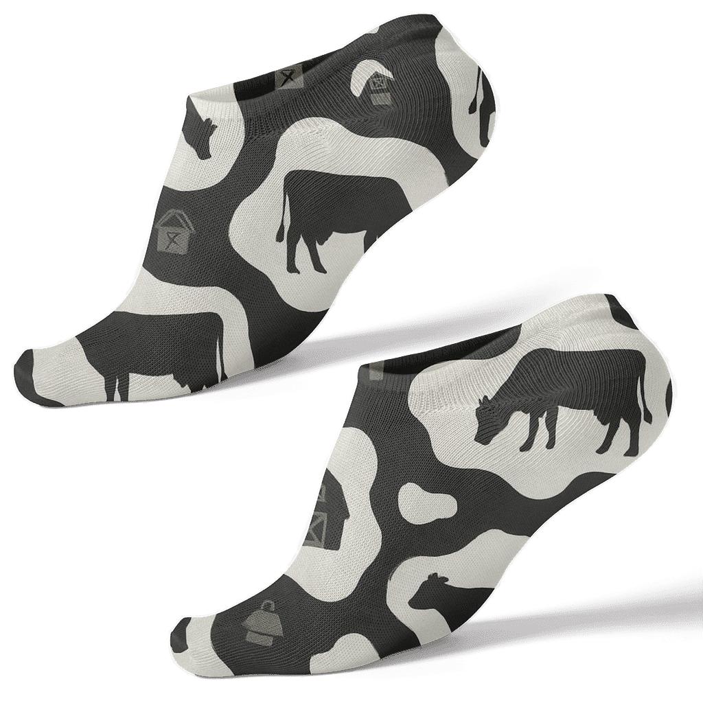 Midnight Barnyard Silhouette Spots comfortable cotton ankle socks