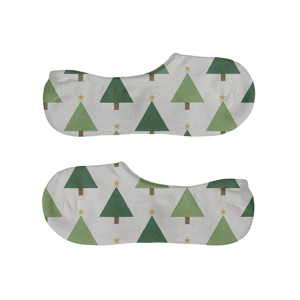 Minimalist Xmas Tree Triangle Field trendy no-show sock styles