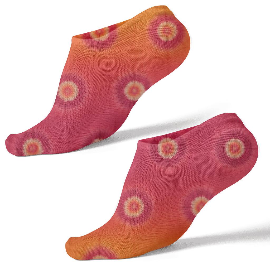 Sunset Ombre Bullseye Bands soft everyday ankle socks