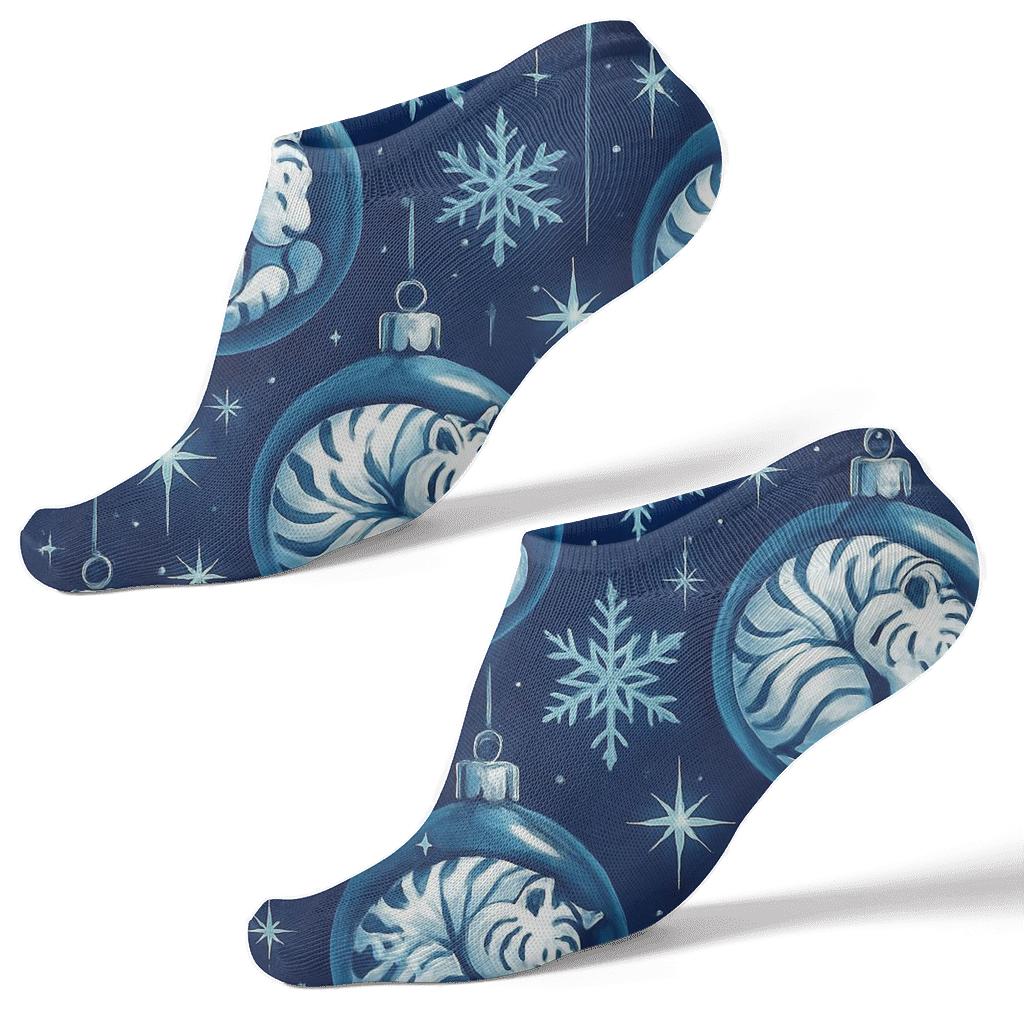 Snowflake Tiger Ornament Constellation premium sports ankle socks